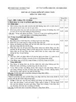 Tài liệu Đáp án thi ĐH Sinh khối B 2002 ppt