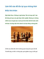 Tài liệu Làm thế nào để tồn tại qua những thời khắc khó khăn doc