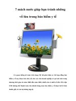 Tài liệu 7 mách nước giúp bạn tránh những vố lừa trong bảo hiểm y tế doc