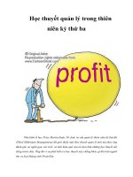 Tài liệu Học thuyết quản lý trong thiên niên kỷ thứ ba docx