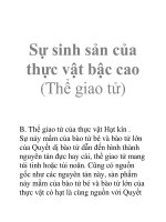 Tài liệu Sự sinh sản của thực vật bậc cao (Thể giao tử) pptx
