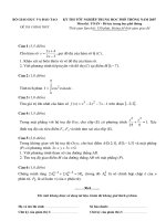 Tài liệu Đề thi tốt nghiệp THPT môn Toán - 1 pptx