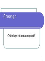 Tài liệu Chương 4: Chiến lược kinh doanh quốc tế pptx