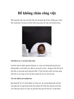 Tài liệu Để không chán công việc doc
