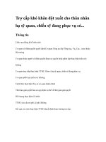 Tài liệu Trợ cấp khó khăn đột xuất cho thân nhân hạ sỹ quan, chiến sỹ đang phục vụ ppt