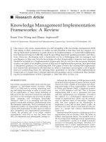 Tài liệu Knowledge Management Implementation Frameworks: A Review pdf