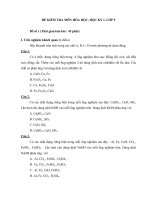 Tài liệu Bộ đề tham khảo kiểm tra học kỳ môn hóa lớp 9 đề 1 docx
