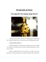 Tài liệu 80 năm lịch sử Oscar - Lời nguyền của tượng vàng Oscar! pdf