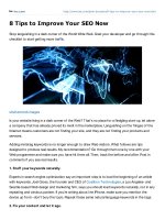 8 tips to improve your SEO now