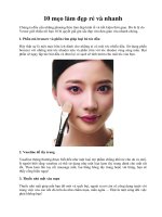 Tài liệu 10 mẹo làm đẹp rẻ và nhanh docx
