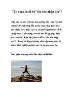 Tài liệu Tập yoga có dễ bị 