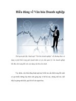 Tài liệu Hiểu đúng về Văn hóa Doanh nghiệp pdf