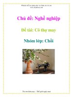 Tài liệu Chủ đề: Nghề nghiệp - Đề tài: Cô thợ may - Nhóm lớp: Chồi pdf