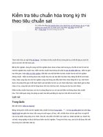 Kiểm tra tiêu chuẩn hóa trong kỳ thi theo tiêu chuẩn sat 