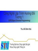 Tài liệu Công nghệ lập trình hứơng đối tượng_ Chương 1 docx