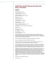 Tài liệu CCNA¡ªCisco Certified Network Associate Exam Notes, Third Edition docx