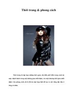 Tài liệu Thời trang & phong cách ppt