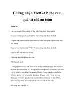 Tài liệu Chứng nhận VietGAP cho rau, quả và chè an toàn doc