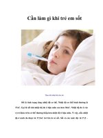 Tài liệu Cần làm gì khi trẻ em sốt ppt