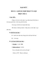 Tài liệu LỊCH SỰ KHI NHẬN VÀ GỌI ĐIỆN (Tiết 1) docx