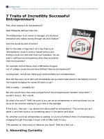 7 Traits of Incredibly Successful Entrepreneurs