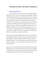 Tài liệu Phân biệt các bệnh virus hại lúa và phòng trừ doc