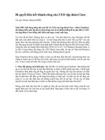 Tài liệu Bí quyết liên kết thành công của CEO tập đoàn Cisco ppt