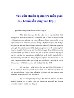 Tài liệu Yêu cầu chuẩn bị cho trẻ mẫu giáo 5 – 6 tuổi sẵn sàng vào lớp 1 docx