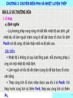 CHUYỂN BIẾN PHA VÀ NHIỆT LUYỆN THÉP