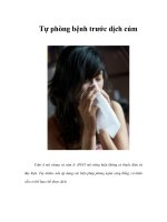 Tài liệu Tự phòng bệnh trước dịch cúm docx