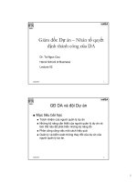 Tài liệu Giám đốc Dự án – Nhân tố quyết định thành công của dự án pdf