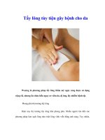 Tài liệu Tẩy lông tùy tiện gây bệnh cho da pptx