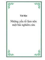 Tài liệu Những yếu tố làm nên một bài nghiên cứu pdf