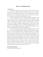 Đánh giá và ứng dụng một số phần mềm trình chiếu đa phương tiện trong thiết kế bài giảng môn tiếng anh tại khoa công nghệ thông tin