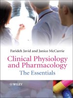 Tài liệu Clinical Physiology and Pharmacology The Essentials ppt