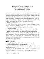 Tài liệu Công ty cổ phần dưới góc nhìn tài chính doanh nghiệp ppt