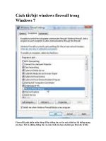 Tài liệu Cách tắt/bật windows firewall trong Windows 7 doc