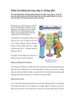 Tài liệu Kiểm soát thông tin trong công ty: Không khó! ppt