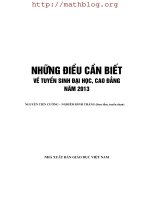 cam nang tuyen sinh dai hoc 2013