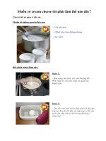 Tài liệu Muốn có cream cheese thì phải làm thế nào đây? docx