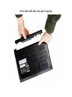 Tài liệu Kéo dài tuổi thọ cho pin Laptop pptx