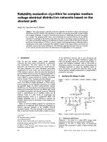 Reliability evaluation algorithm for complex medium voltage electrical distribution networks based on the shortest path 