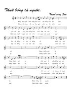 Tài liệu Bài hát thuở bống là người - Trịnh Công Sơn (lời bài hát có nốt) ppt