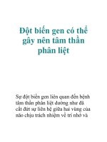 Tài liệu Đột biến gen có thể gây nên tâm thần phân liệt pdf