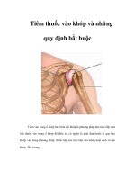 Tài liệu Tiêm thuốc vào khớp và những quy định bắt buộc doc