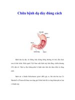 Tài liệu Chữa bệnh dạ dày đúng cách pdf