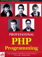Wrox press professional PHP programming 