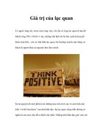 Tài liệu Giá trị của lạc quan ppt