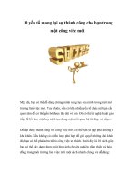 Tài liệu 10 yếu tố mang lại sự thành công cho bạn trong một công việc mới doc