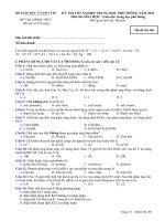 Tài liệu Đề thi chính thức kỳ thi tốt nghiệp THPT 2010 môn Hóa - Giáo dục THPT (Mã đề thi 348) docx